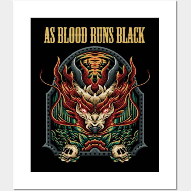 AS BLOOD RUNS BLACK BAND Wall Art by citrus_sizzle